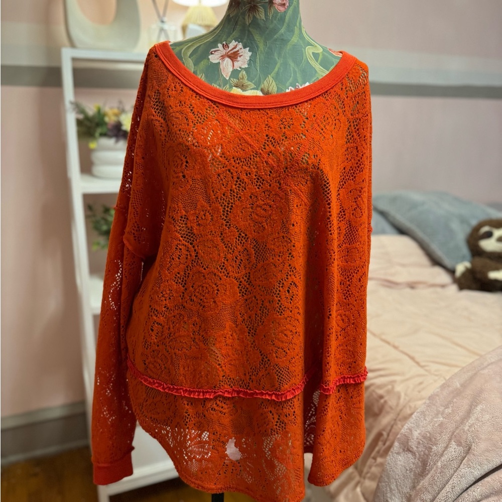 Free People “Not Cold in This” Sweater Size M oversized